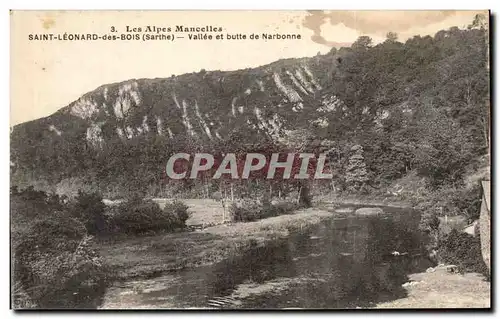 Cartes postales Les alpes mancelles saint leonard des bois sarthe vallee et butte de narbonne