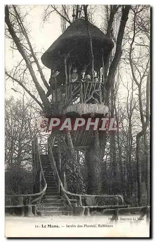 Cartes postales Le mans jardin des plantes robinson Enfants