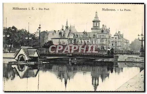 Cartes postales Mulhausen Die Post Mulhouse La Poste