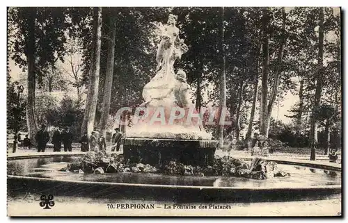 Cartes postales Perpignan le Fontaine de Platanes