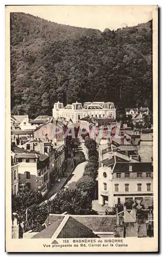 Cartes postales Bagneres de Bigorre Vue plongeante du Bd Carnot sur Casino