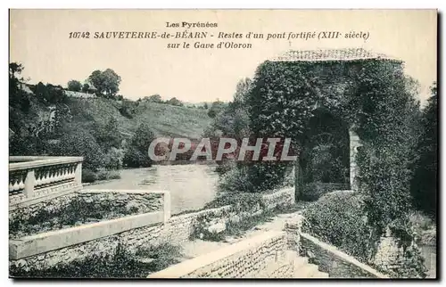 Cartes postales Sauveterre de Bearn Restes d&#39un pont fortifie sur le Gave d&#39oloron