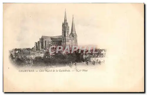 Cartes postales Chartres Cote Nord de la Cathedrale