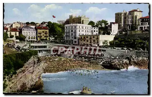 Cartes postales Biarritz La Plage et Port Vieux