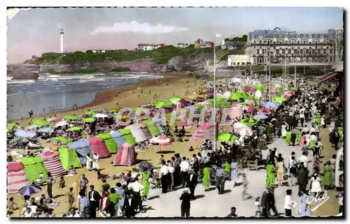 Ansichtskarte AK Biarritz Basses Pyrenees La Grande Plage