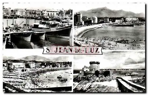 Cartes postales St jean de luz de le port la plage et la rhune la grande plage le fort du socoa