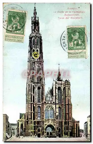 Ansichtskarte AK Anvers la fleche de la cathedrale antwerpen toren der hoofdkerk