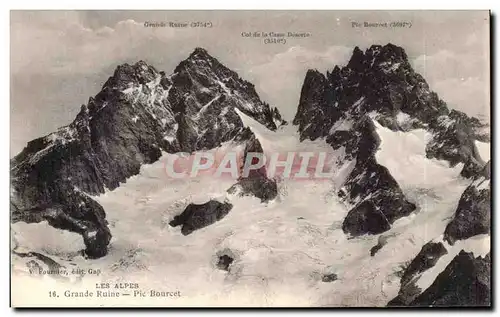 Ansichtskarte AK Les alpes Grande ruine Pic bourcet