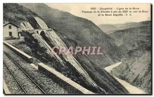 Ansichtskarte AK Dauphine ligne de la mure passage de la rivoire a pic de sur la drac et le mont aiguille