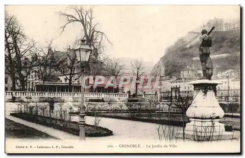 Cartes postales Grenoble le jardin de ville