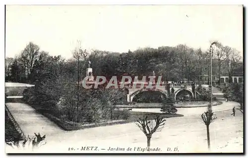 Cartes postales Metz jardins de l&#39esplanade