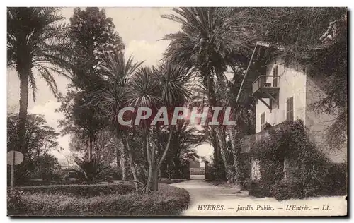 Cartes postales Hyeres jardin public l&#39entree