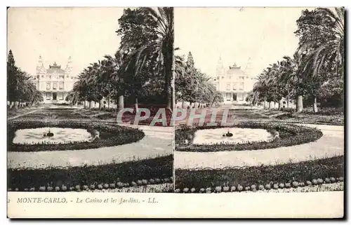 Cartes postales Monte carlo le casino et les jardins Monaco