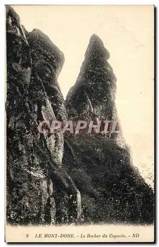 Cartes postales Le mont dore le rocher du capucin