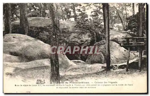 Cartes postales Foret de fontainebleau caverne des brigands