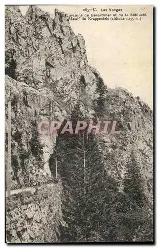 Ansichtskarte AK Les vosges excursions de gerardmer et de la schlucht massif du krappeufels