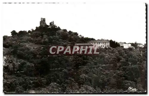 Ansichtskarte AK Grimaud vae un nid au ceur des maures coteau fleuri et ruines du chateau