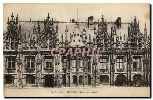 Cartes postales Rouen palais de justice