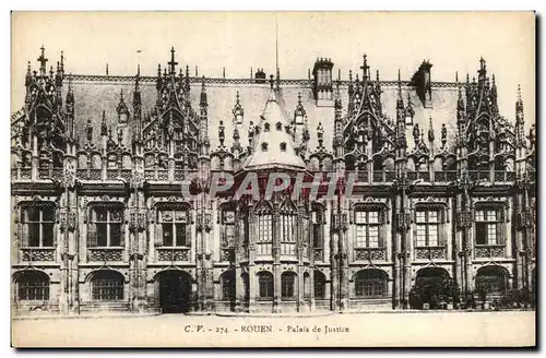 Cartes postales Rouen palais de justice