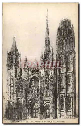 Cartes postales La cathedrale de rouen ensemble