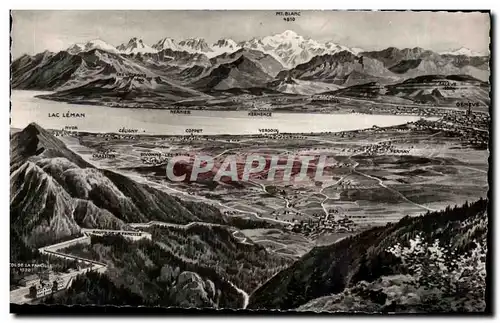 Cartes postales Panorama pris du Col De La Faucille