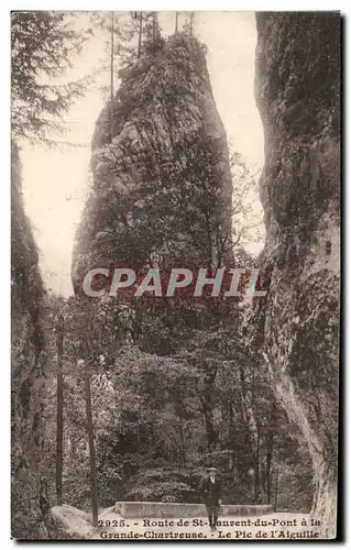 Cartes postales Route de St Laurent du Pont a la Grande Chatreuse Le Pic de I&#39Aiguille