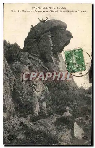 Ansichtskarte AK L&#39Auvergne Pittoresque Le Rocher du Sphynx entre Champeix et Saint Nectaire