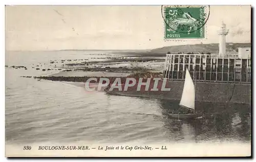 Cartes postales Boulogne sur Mer La jetee et le Cap Gris Nez