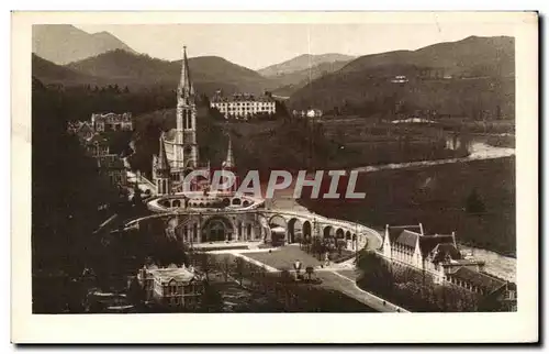 Ansichtskarte AK Lourdes La Basilique vue du Chateau Fort