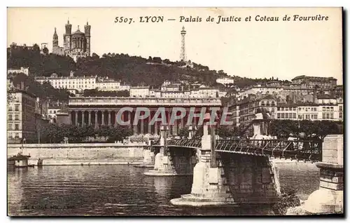 Cartes postales Lyon Palais de Justice et Coteau de Fourviere