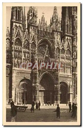 Cartes postales La Douce France Rouen Facade de la Cathedrale