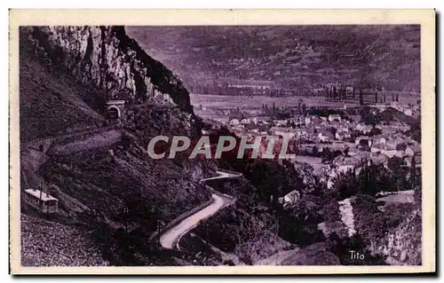 Cartes postales Les Pyrenees Route de Cauterest Pierrefitte Le Tunnct la Route Vue sur Pierrefitte