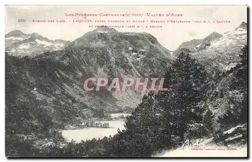 Ansichtskarte AK Les Hautes Pyrenees Vallee d&#39Aure Region des lacs Laquets entre orredon et Aumar Massifs d&#3