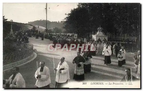 Cartes postales Lourdes La procession