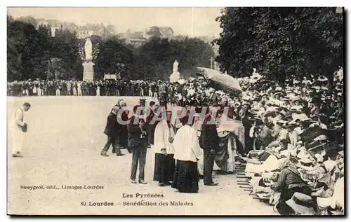 Ansichtskarte AK Les Hautes Pyerenees Lourdes Benediction des malades