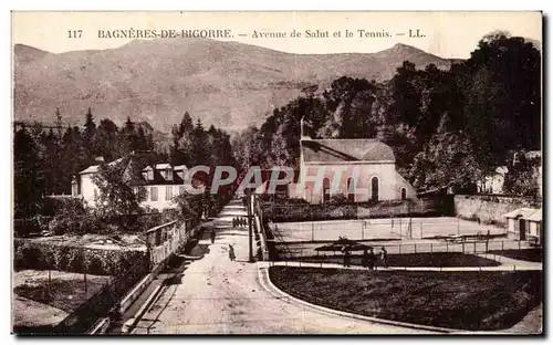 Ansichtskarte AK Bagneres De Bigorre Avenue Salut et le Tennis