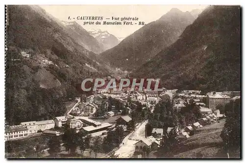 Cartes postales Cauterets Vue Generale Prise du Mamelon Vert