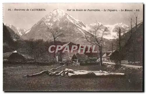 Cartes postales Environs de Cauterets Sur la Route de Pierrefitte Le peguere Le monne