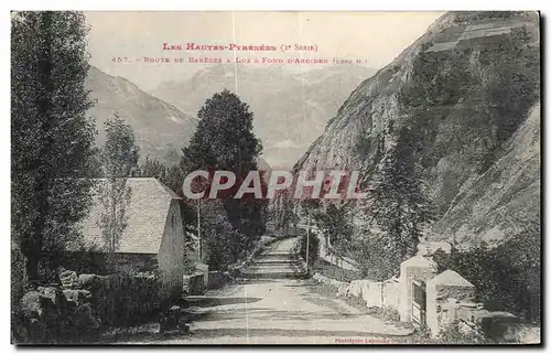 Cartes postales Les Hautes Pyrenees Route De Bareges A Luz a Fond D&#39Ardiden