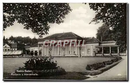 Cartes postales Baden Baden Kurhaus u Wandelhalle