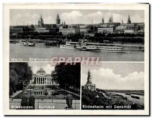 Cartes postales moderne Mainz Wiesbaden Rudesheim