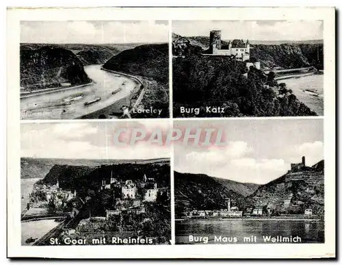 Cartes postales moderne Die Lorelei Burg Katz St Coar