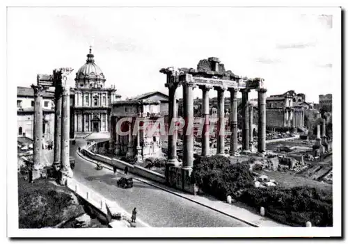 Cartes postales moderne Roma Foro Tempio di Satupho Befare the Temple of Saturn