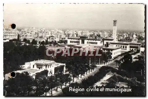 Moderne Karte Casablanca Maroc Region civile et municipaux