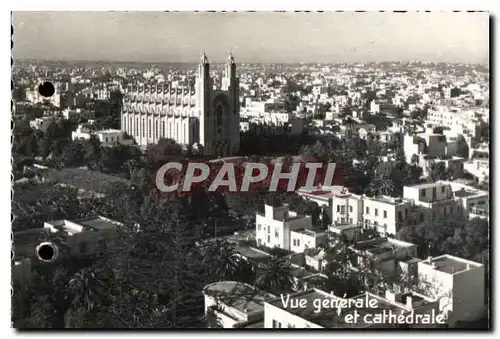 Cartes postales moderne Casablanca Maroc Vue generale et cathedrale