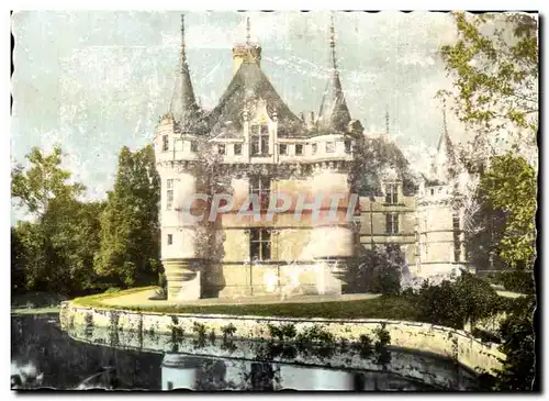 Moderne Karte Le Chateau d azay le rideau facade orientale