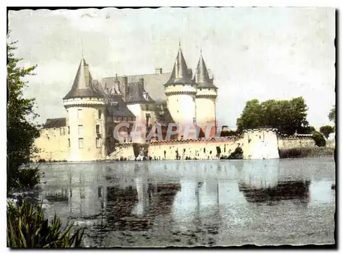 Moderne Karte Le chateau de sully sur loire ensemble du chateau baigne par la sange