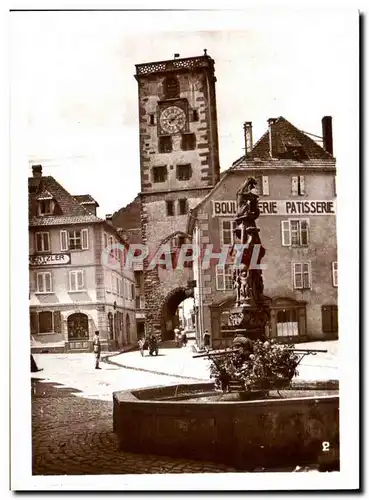 Cartes postales moderne Ribeauville fontaine et tour des bouchers