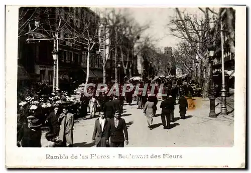 Moderne Karte Barcelona Rambla de as Flares Boulevard des Fleurs