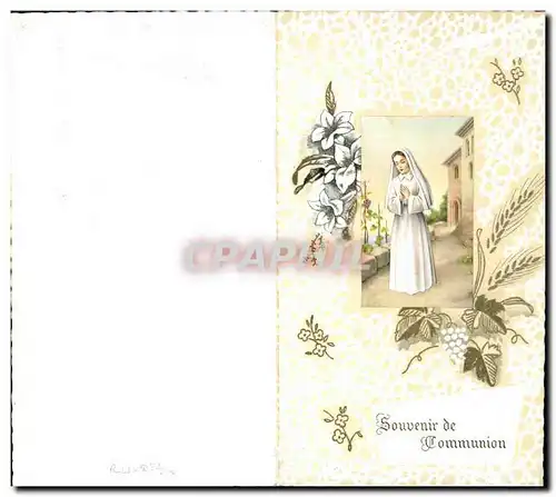 Carte moderne Souvenir de Communion 1961